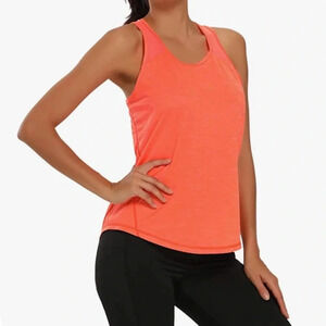 NWT!! Women’s orange work-out racerback tank top Small